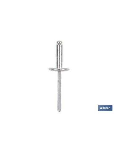 Pacote 250 Rebites de Alumínio Asa Larga D-16 4,8 x 16 mm