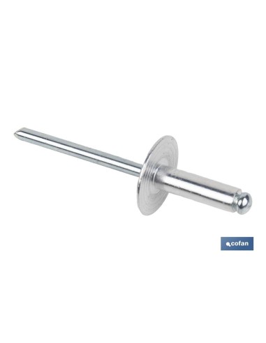 Pacote 250 Rebites de Alumínio Asa Larga D-16 4,8 x 16 mm