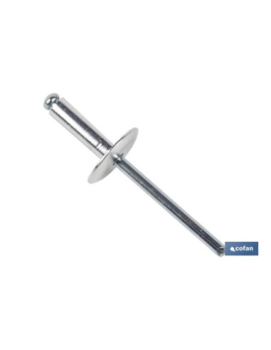 Pacote 250 Rebites de Alumínio Asa Larga D-16 4,8 x 16 mm