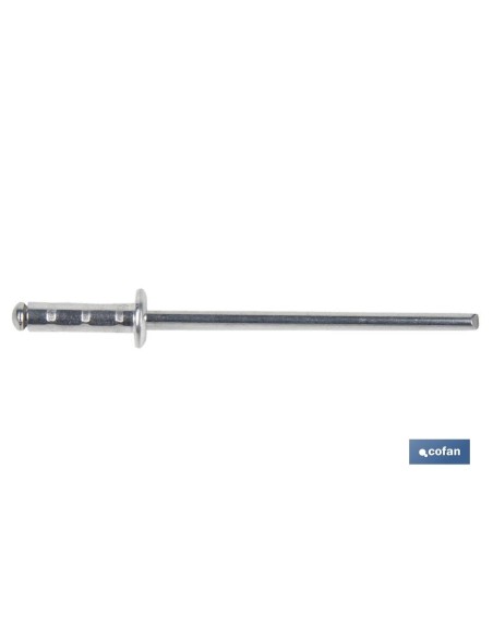 Pack 500 Remaches de Aluminio Multigrip 4 x 12 mm