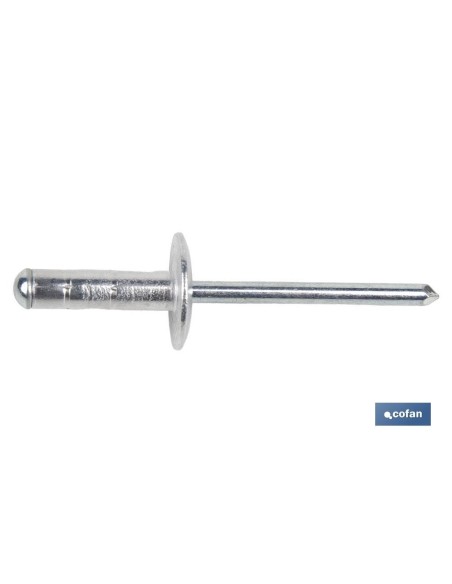 Pack of 250 Wide Flange Multigrip Rivets 4.8 x 20 mm