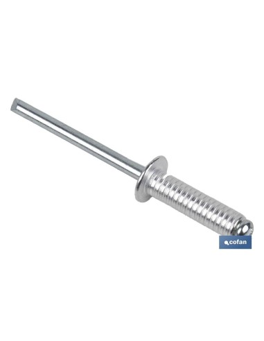 Pack of 1000 aluminum blind rivets 4 x 8 mm