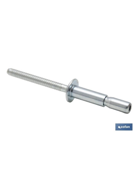 Pack de 200 rivets en acier structurel 6,4 x 14 mm