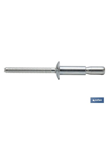 Pack mit 200 strukturellen Stahlnieten 6,4 x 14 mm