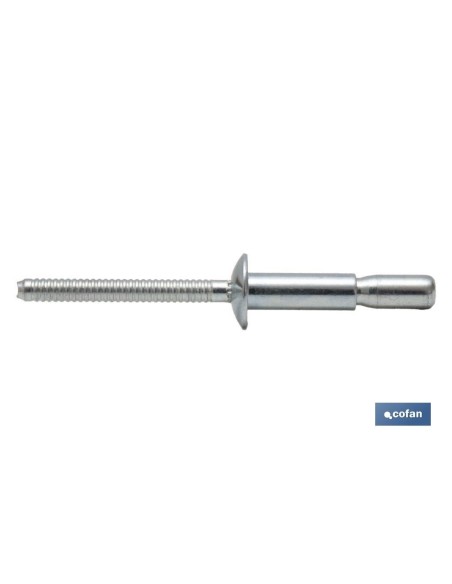 Pack mit 200 strukturellen Stahlnieten 6,4 x 14 mm