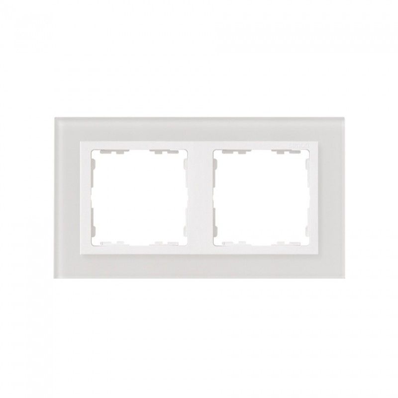 Cadre 2 éléments cristal blanc SIMON 82627-30