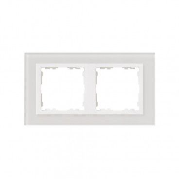 Cadre 2 éléments cristal blanc SIMON 82627-30