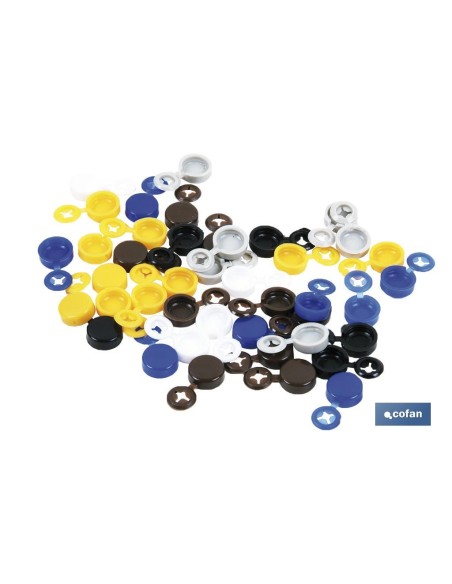 Pacchetto di 500 tappi per rivetto RAL 5009 blu - chiusura ermetica