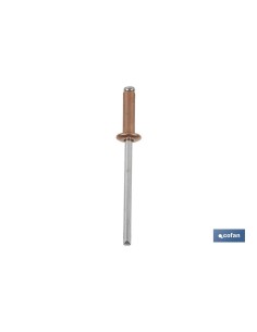 Confezione da 500 rivetti rame acciaio 4,8 x 12 mm per connessioni elettriche