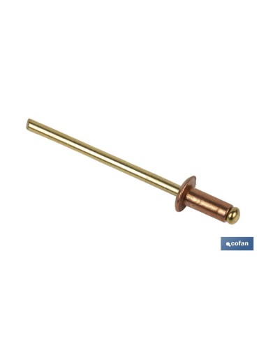 Pacote com 1000 Rebites de Cobre-Latão 4 x 8 mm para Conexões Seguras