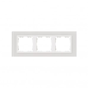 White glass frame 3 elements SIMON 82637-30