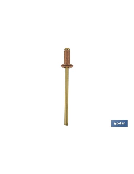 Confezione da 500 rivetti in rame-ottone 4 x 12 mm per connessioni elettriche