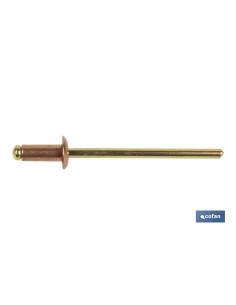 Pack 500 remaches de cobre-bronce 4 x 12 mm para conexión eléctrica 2