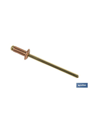 Pacote com 500 rebites de cobre-latão 4 x 12 mm para conexão elétrica