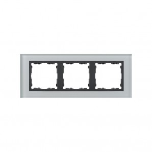 Gray glass frame 3 elements SIMON 82837-35