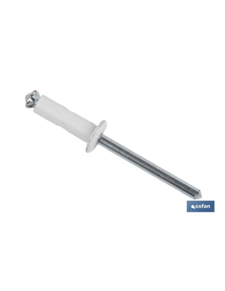 Confezione da 500 rivetti a fiore bianchi 4 x 16 mm per fissaggio
