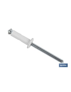 Pack 500 remaches de flor blanco 4 x 20 mm para fijación 2