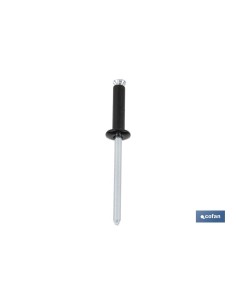 Pack 500 Remaches de Flor Negro 4 x 20 mm para Fijación