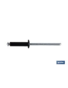Pacote de 500 Rebites Flor Preto 4 x 20 mm para Fixação 2