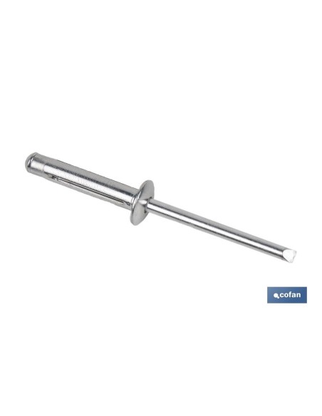 Pack de 250 rivets en aluminium Trébol 4.8 x 20 mm