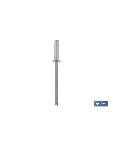 Pacchetto di 1000 rivetti in alluminio svasati 3,2 x 14 mm