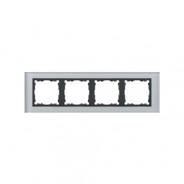 4 éléments en verre gris de trame SIMON 82847-35