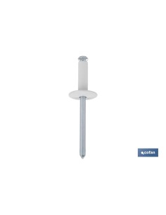 Pacote de 500 rebites flor com asa larga branco 4 x 16 mm