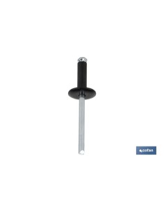 Pack de 500 Rivets Fleur Large Noir 4 x 16 mm