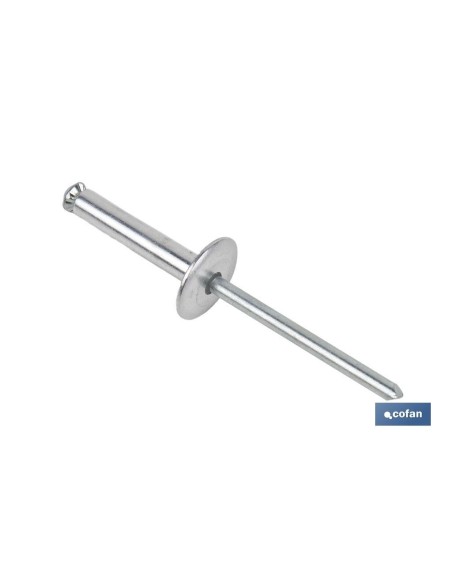 Pack mit 250 breiten Flügel-Blumenrivet 4 x 24 mm