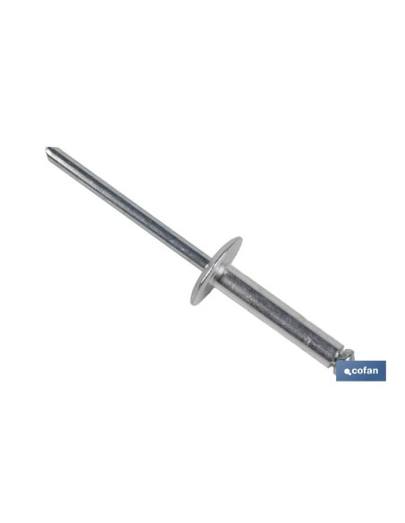 Pack de 250 rivets fleur à large aile 4,8 x 14 mm pour fixation