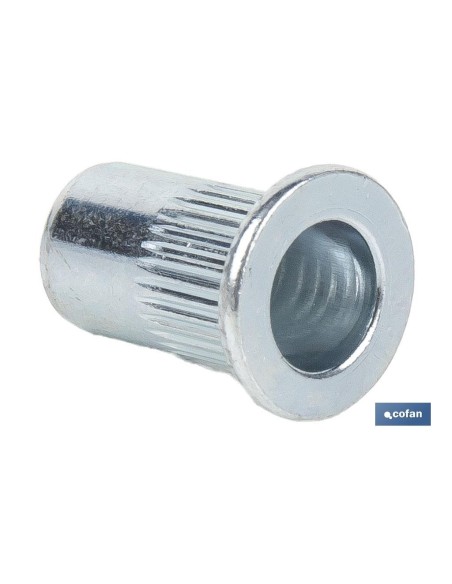 Pack of 1000 wide steel M4 blind nuts