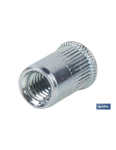 Pack of 250 M8 Slotted Rivet Nuts in Steel