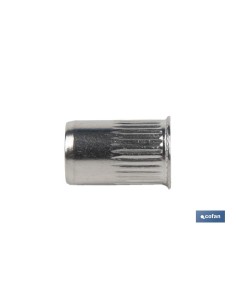 Pack 500 tuercas remachables ranuradas cabeza reducida inox A-2 M5 2