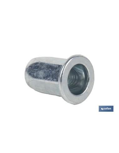 Pack de 500 écrous rivetables hexagonaux larges en acier M6