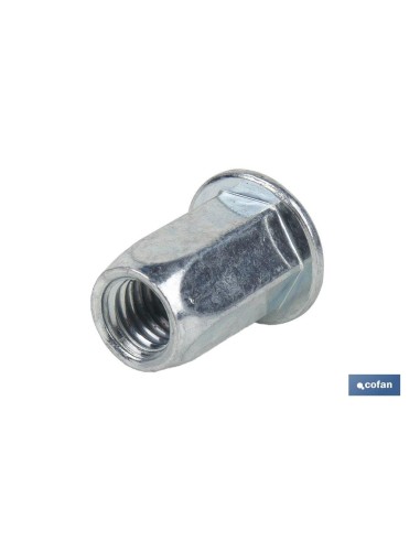 Pack 150 Tuercas Remachables Hexagonales Anchas Acero M10