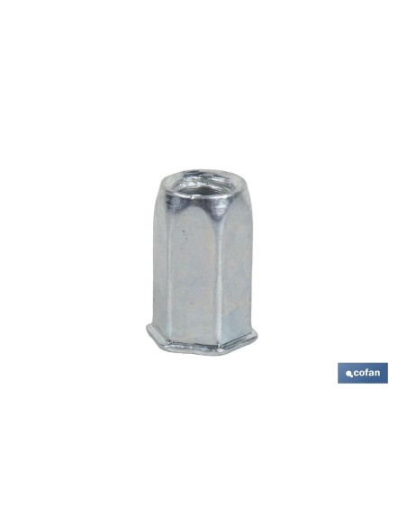 Pack de 500 Écrous Rive Hexagonaux Acier M5