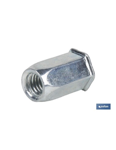 Pack of 500 hexagonal steel M6 blind rivet nuts