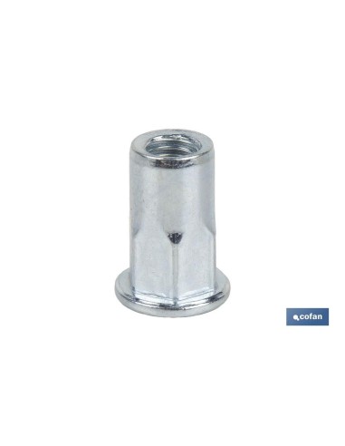 Pack de 500 écrous rivetables semihexagonaux acier M5 x 13,5