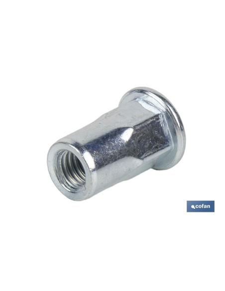 Pack de 200 écrous rivetables semihexagonaux acier M10 x 22