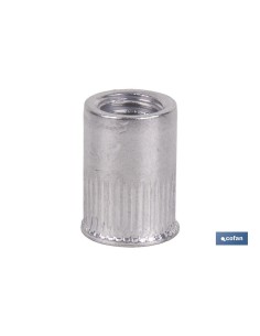 Pack mit 1000 zylindrischen Blindnietmuttern M5 x 11,5 Aluminium