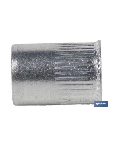 Confezione da 200 dadi rivettabili cilindrici M10 x 19,5 in alluminio