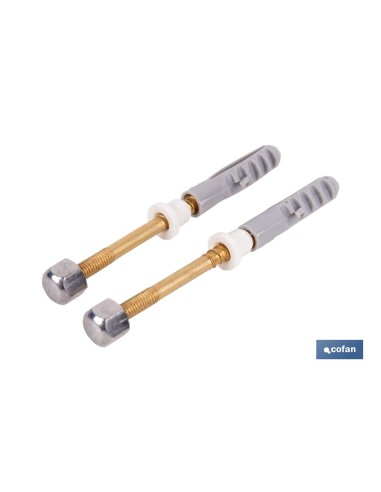 Befestigungsset für Sanitär WC 5 x 80 in Messing