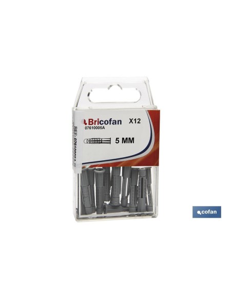 Pack of 12 expandable anchor plugs 6 mm