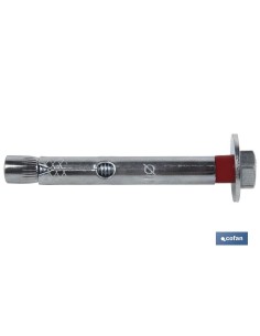 Pack mit 25 Einheiten Metallanker Sechskantschraube 10/12x100