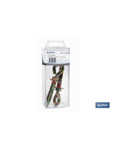 Pack mit 10 Metallankern mit Ring 6/8x45 im Blister