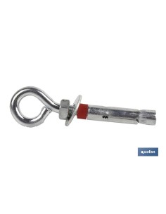 Pack mit 50 Metallankern mit Ring 8/10x60