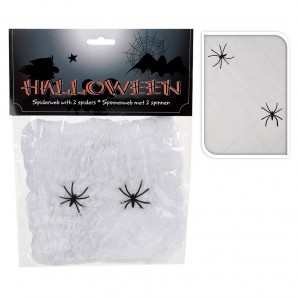Spinnennetz halloween mit 2 spinnen 50x40cm 2