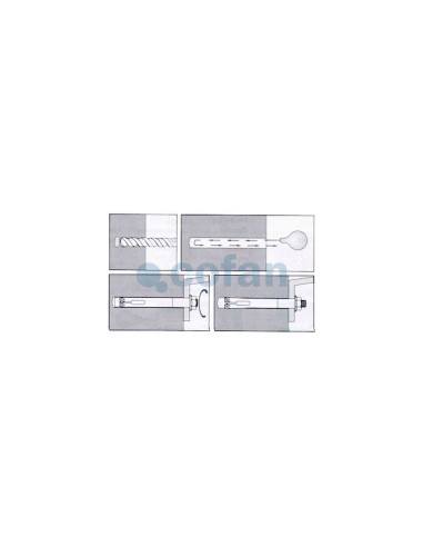 Pack mit 25 Metallankern mit Ring 12/16x80