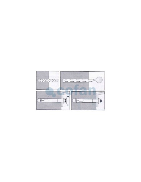 Pack mit 25 Metallankern mit Ring 12/16x80