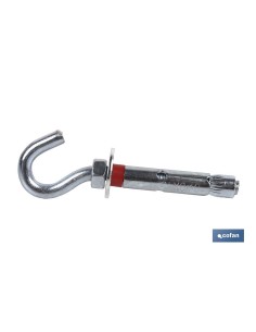 Pack mit 50 Metallankern mit Haken 8/10x60
